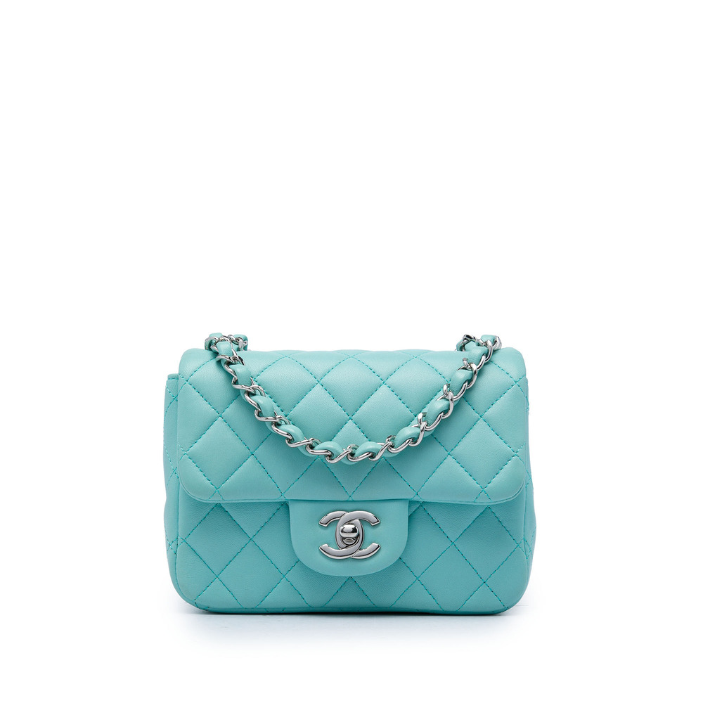 Pre-Loved Chanel Mini Square Classic Lambskin Single Flap